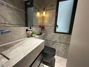 Bathroom in 3 BHK Apartment at Lodha Trump Tower, Worli – for Rent