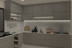 Kitchen in 4 BHK Villa at Bhagwanpur – for Sale