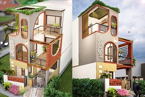 4 BHK Villa – Exterior View View at Bhagwanpur - for Sale