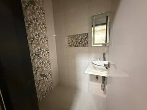 Bathroom in 3 BHK Apartment at Riddhi Garden, Malad East – for Rent