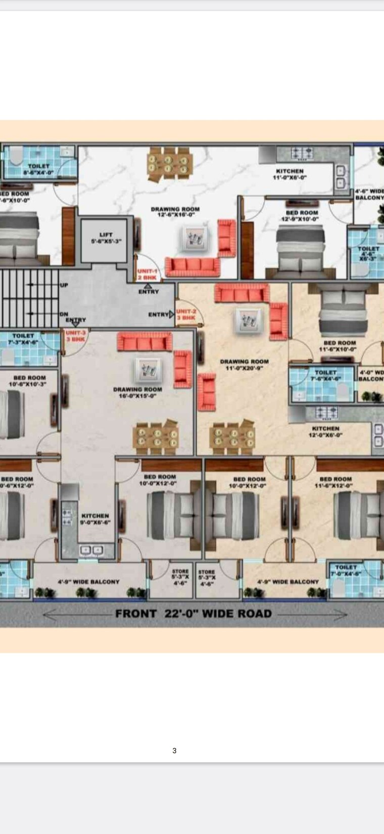 Floor Plan, knowledge park v greater noida 3 Bedroom 1545 Sq.Ft. Builder Floor In Knowledge Park V Greater Noida Greater Noida 9657849