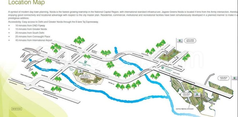 Map Location, jaypee-augusta-town-homes 4 Bedroom 4400 Sq.Ft. Apartment In Sector 128 Noida 9657855