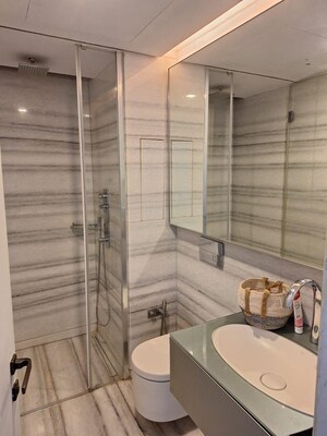 Bathroom in 4 BHK Apartment at Lodha The World Towers World One Tier 2, Worli – for Rent