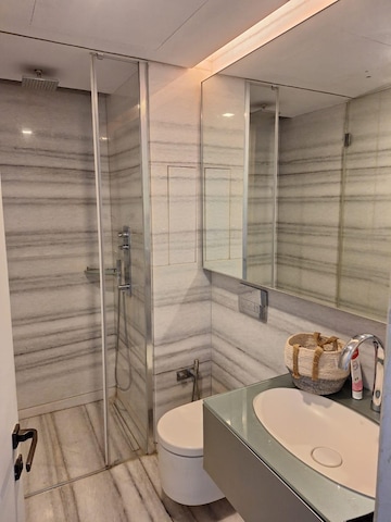 Bathroom in 4 BHK Apartment at Lodha The World Towers World One Tier 2, Worli – for Rent