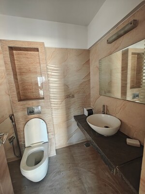 Bathroom in 3 BHK Apartment at Rattan Icon, Seawoods Sector 50 – for Rent