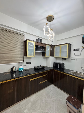 Kitchen in 2 BHK Builder Floor at Palm Residency Chhatarpur, Chattarpur – for Rent