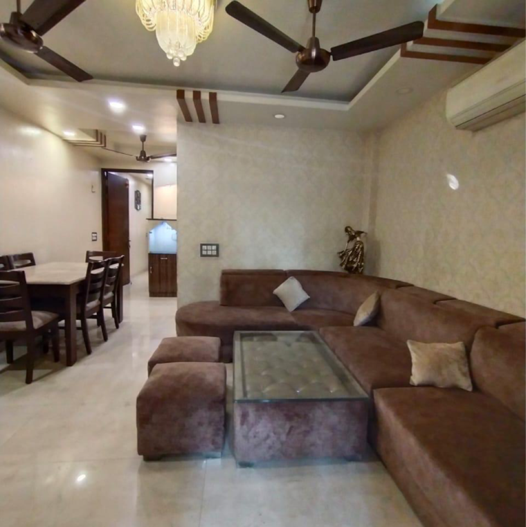 Living Room, jungpura extension 2 Bedroom 1800 Sq.Ft. Builder Floor In Jungpura Extension Delhi 9660037