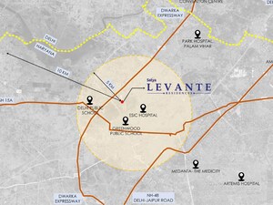 3 BHK Apartment – Map Location View at Satya Levante Residences, Sector 104 - for Sale