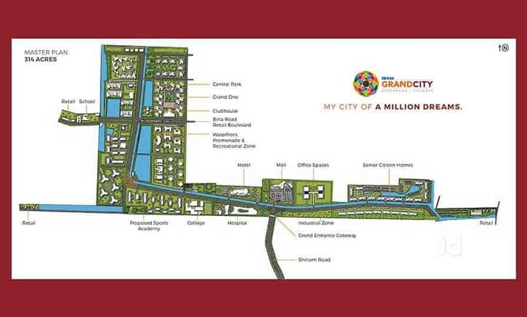 Master Plan, shriram-sunshine-one 3 Bedroom 840 Sq.Ft. Apartment In Uttarpara Kotrung Kolkata 9660854