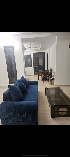 Living Room in 4 BHK Builder Floor at Ansal Sushant Apartments, Sushant Lok I – for Rent