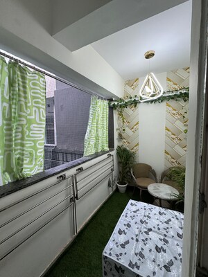 Balcony in 1 BHK Apartment at Palm Residency Chhatarpur, Chattarpur – for Rent