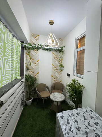 Balcony in 1 BHK Apartment at Palm Residency Chhatarpur, Chattarpur – for Rent