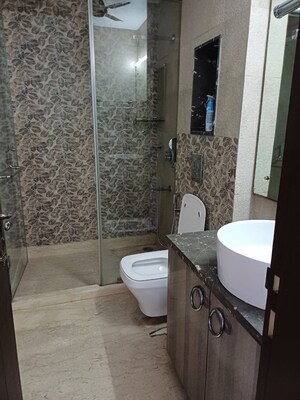 Bathroom in 3 BHK Builder Floor at Jangpura – for Rent