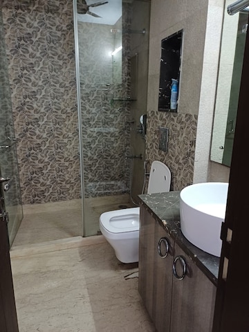 Bathroom in 3 BHK Builder Floor at Jangpura – for Rent