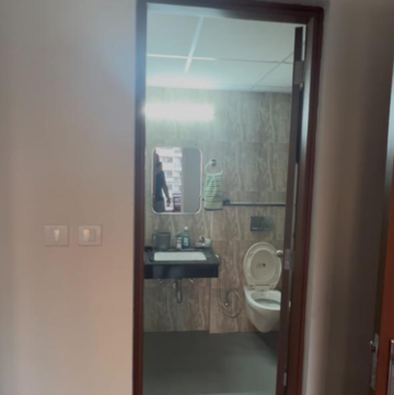 Bathroom in 3 BHK Apartment at Shapoorji Pallonji Joyville Gurgaon, Sector 102a – for Rent