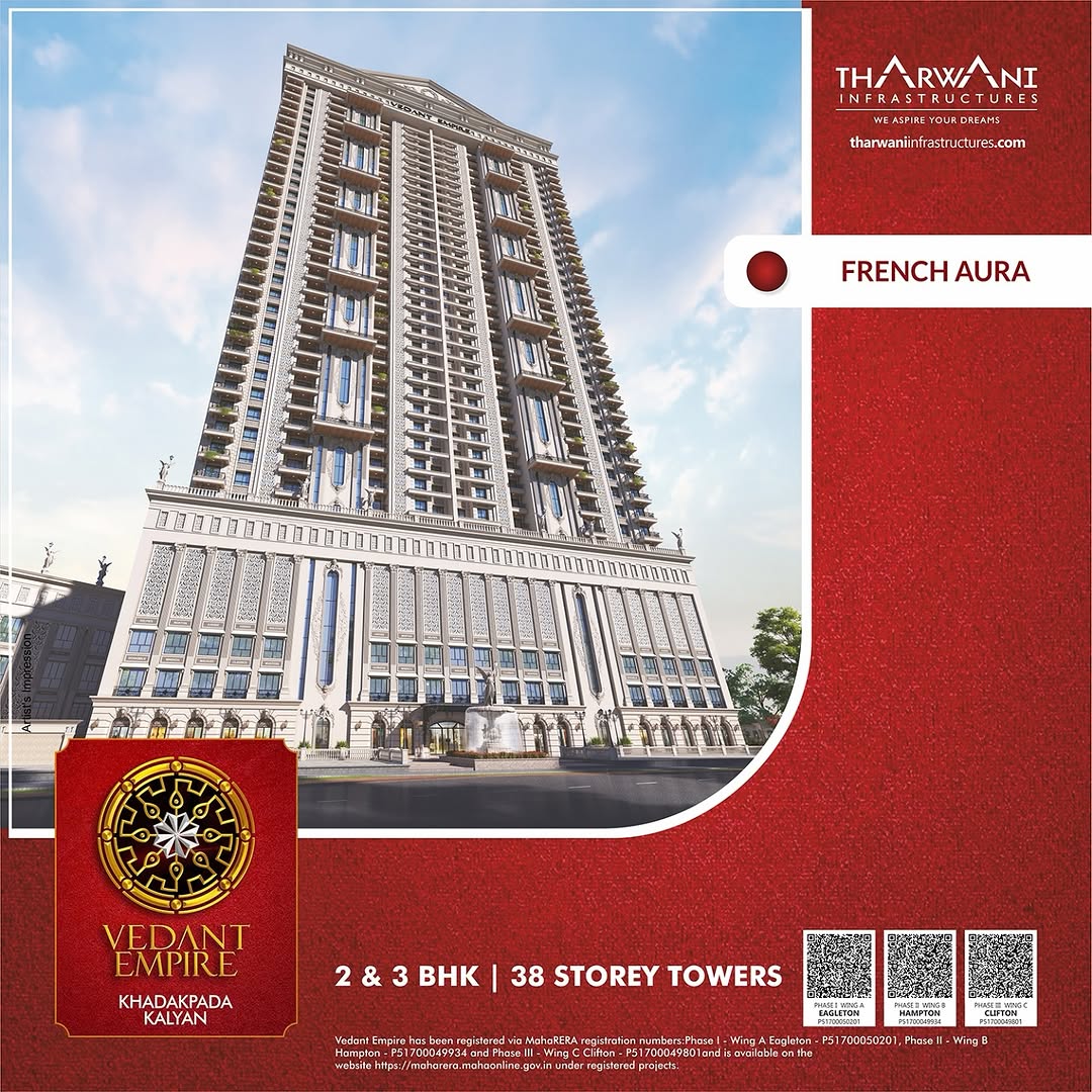 2 BHK Apartment For Sale in Tharwani Vedant Emperia