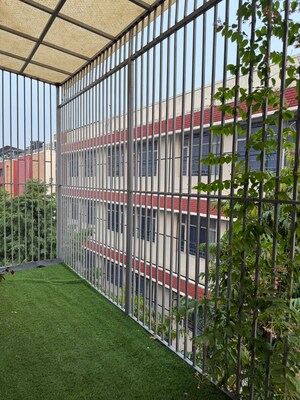 Balcony in 4 BHK Builder Floor at Ansal Sushant Apartments, Sushant Lok I – for Rent