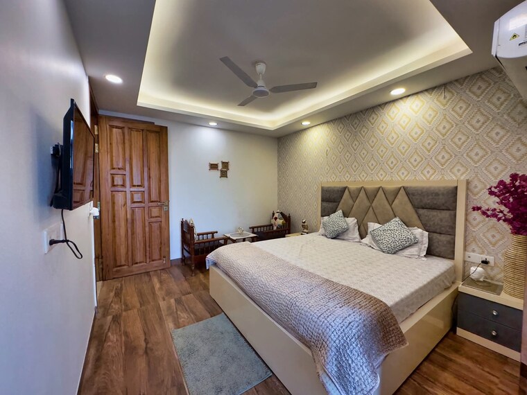Bedroom, saket 3 Bedroom 1600 Sq.Ft. Builder Floor In Saket Delhi 9662795