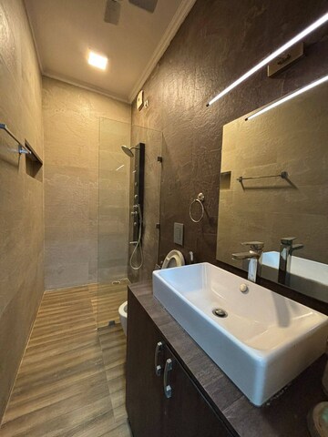 Attached Bathroom in 3 BHK Apartment at Chattarpur – for Rent