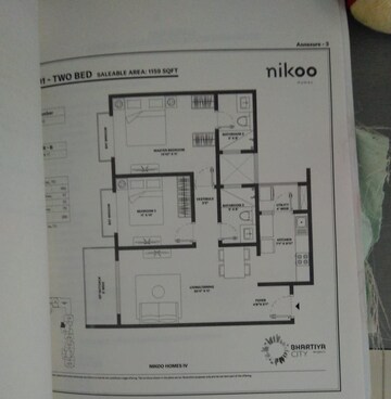 2 BHK Apartment For Sale in Bhartiya City Nikoo Homes 6, Kogilu