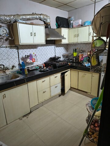 Kitchen in 3 BHK Apartment at Shipra Sun Tower, Shipra Suncity – for Sale