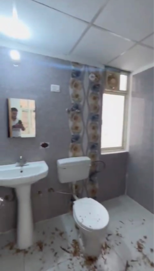 Bathroom in 2 BHK Apartment at Galaxy North Avenue, Gaur City 1 – for Sale
