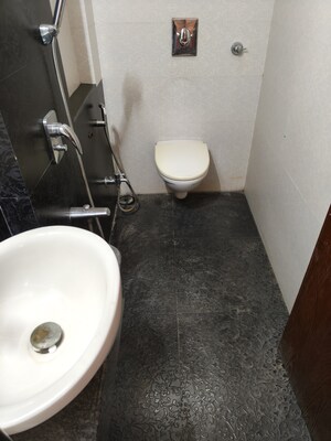 Bathroom in 3 BHK Apartment at Jay Balaji CHS, Nerul Sector 6 – for Rent