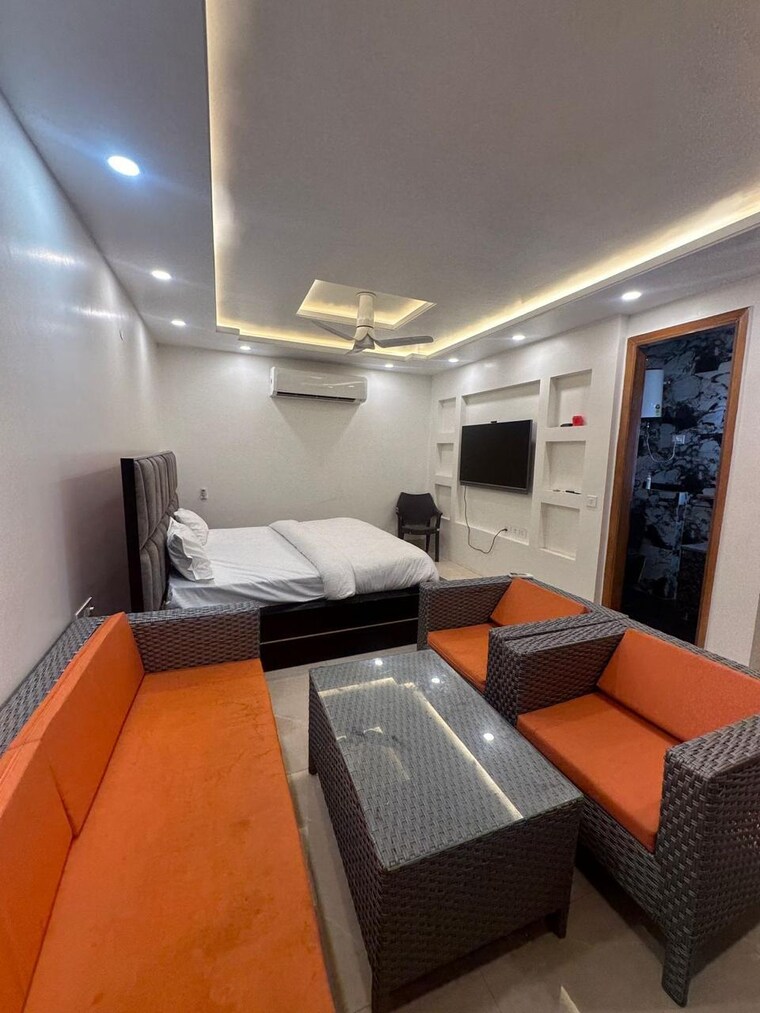 Living Room, saket 1 Bedroom 608 Sq.Ft. Builder Floor In Saket Delhi 9663960