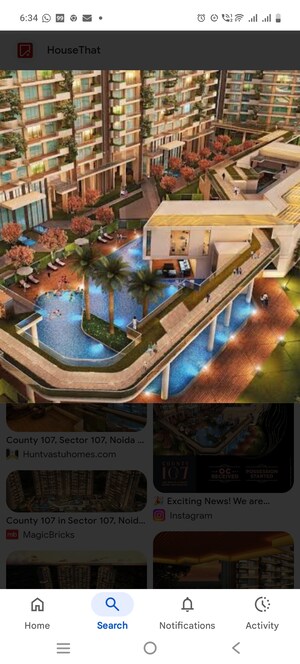 4 BHK Apartment For Rent in ABA County 107, Sector 107