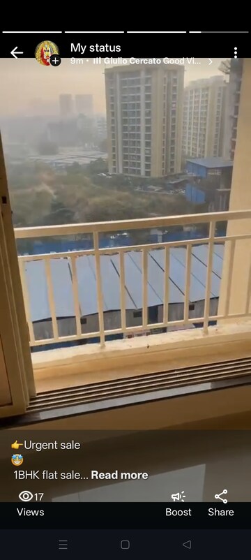 Balcony in 1 BHK Apartment at Seven Eleven Apna Ghar Phase III, Mira Road – for Sale