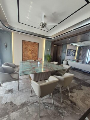 Living Room in 4 BHK Apartment at Lodha World View, Worli – for Rent