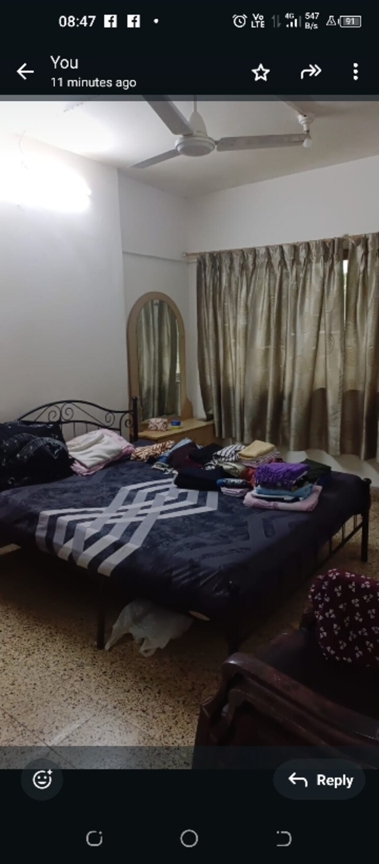 Bedroom, mahim west 1 Bedroom 1000 Sq.Ft. Apartment In Mahim West Mumbai 9665053