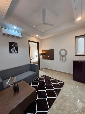 Living Room in 3 BHK Builder Floor at Ansal Sushant Apartments, Sushant Lok I – for Rent