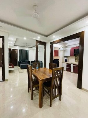 Dining area in 3 BHK Apartment at Freedom Fighters Enclave – for Rent