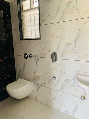 Bathroom in 2 BHK Apartment at Border Road Housing Society, Dhanori – for Rent