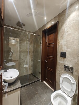 Bathroom in 3 BHK Builder Floor at Ansal Sushant Apartments, Sushant Lok I – for Rent