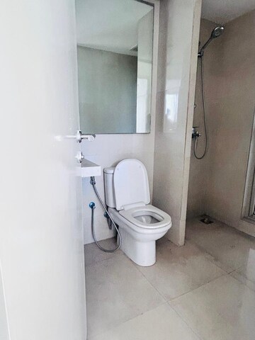 Bathroom in 1 BHK Apartment at Om Sai Plaza, Ghodbunder Road – for Rent