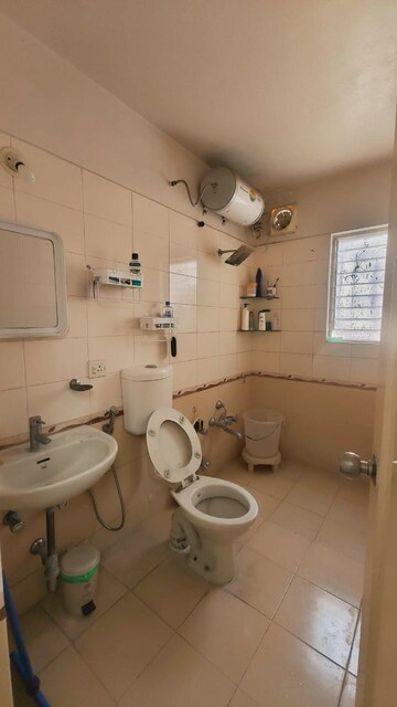 Bathroom in 3 BHK Apartment at Naiknavare Sylvan Heights, Aundh – for Rent