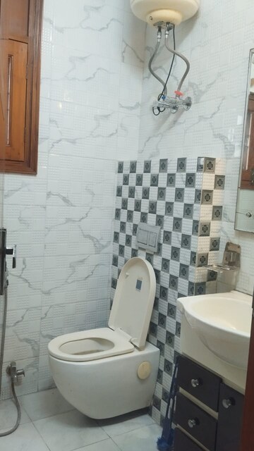 Bathroom in 3 BHK Builder Floor at Chittaranjan Park – for Rent