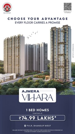 1 BHK Apartment For Sale in Ajmera 78 Lake Town