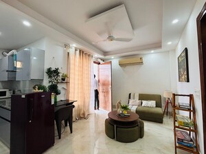 Living Room in 3 BHK Builder Floor at Freedom Fighters Enclave – for Rent