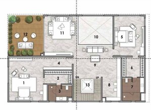 Floor Plan in 5 BHK Villa at Gardencity Iconica Grande, Madhurawada – for Sale