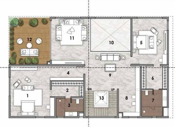 Floor Plan in 5 BHK Villa at Gardencity Iconica Grande, Madhurawada – for Sale