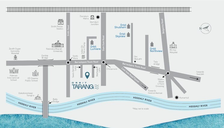 Other, orbit-tarang 3 Bedroom 1185 Sq.Ft. Apartment In Bt Road Kolkata 9666816