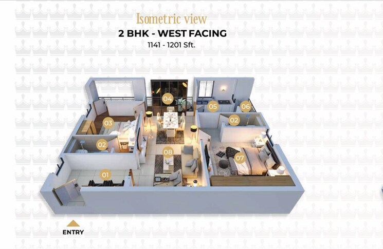 Floor Plan, narsingi 3 Bedroom 1457 Sq.Ft. Apartment In Narsingi Hyderabad 9666843