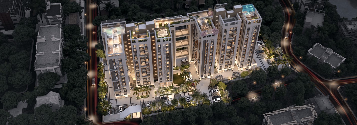3 BHK + Pooja Room 1185 Sq.Ft. Apartment in Orbit Tarang