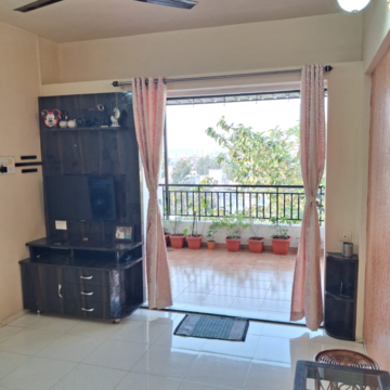 Living Room in 2 BHK Apartment at Sai Puram Building, Dhayari – for Sale