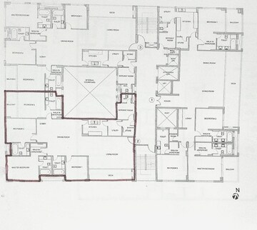 Floor Plan in 4 BHK Apartment at Godrej Platinum, Alipore – for Sale