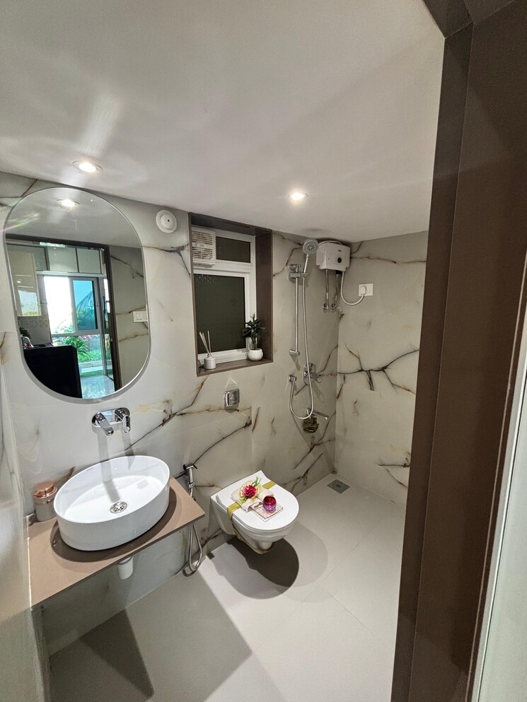 Bathroom, sanghvi-s3-ecocity-orchid 1 Bedroom 452 Sq.Ft. Apartment In Mahajanwadi Thane 9667042