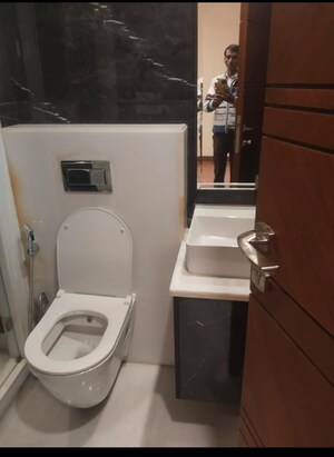 Bathroom in 3 BHK Builder Floor at Greater Kailash I – for Rent